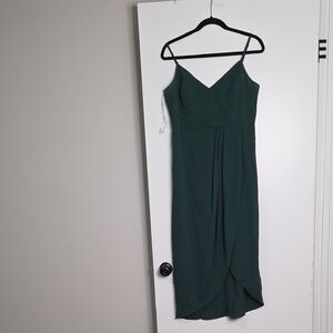 Elegant Green Sleeveless Dress